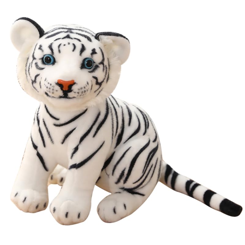 STOBOK Simulation Tiger Doll, White Tiger Plush Toy, Lucky Tiger Plush Toy, Tigger Plush Toy, Tiger Plush Toy, Parrot Plush Toy, Simulation Tiger