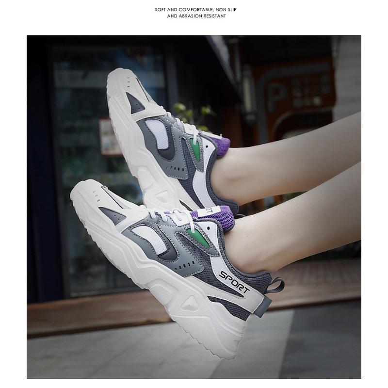 Summer Breathable Sports Shoes with Thick Sole and Increased Height for Women Breathable Small Size Women's Shoes