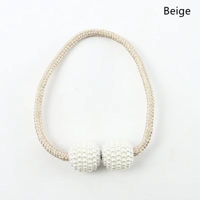 1pcs-2PCS New Curtain Buckle, Curtain Strap, Pearl Buckle Design, No Drilling Installation, Curtain Tie Rope