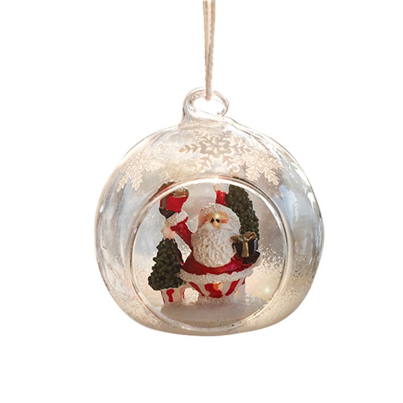 Glass Christmas Ball Ornament - Festive Hanging Decoration for Holiday Atmosphere