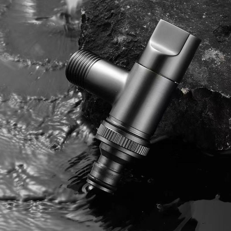 Brass 3-way Filling Angle Valve Wall Mount One Into Two Out Water Toilet Faucet Bidet Sprayer for Bathroom Accessories
