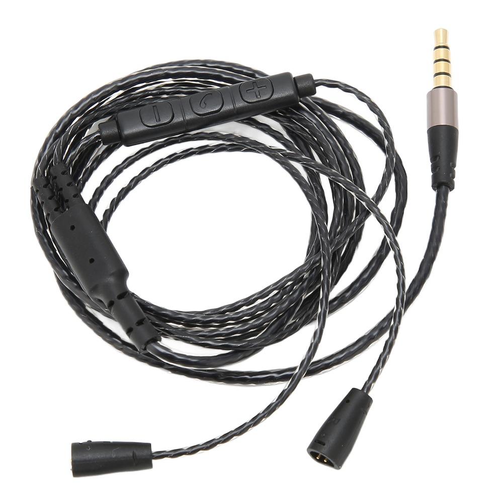 3.5mm Plug Headphone Audio Cord Headphone Replacement Cable for IE 8 IE 80 Audio Replacement