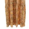 unused nano universe Paisley Pattern Long sleeve gown Shirt dress F Camel Women Used