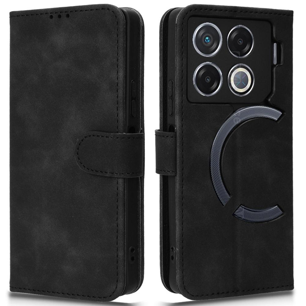 

For Infinix GT 20 Pro 5G Case Skin-Feel Leather Phone Cover Black