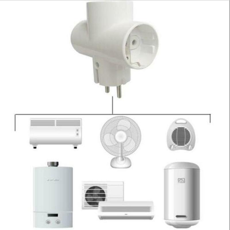 Mayitr New EU Standard Multi-plug 3-way Multiple Plug Socket Adapter Child Protection