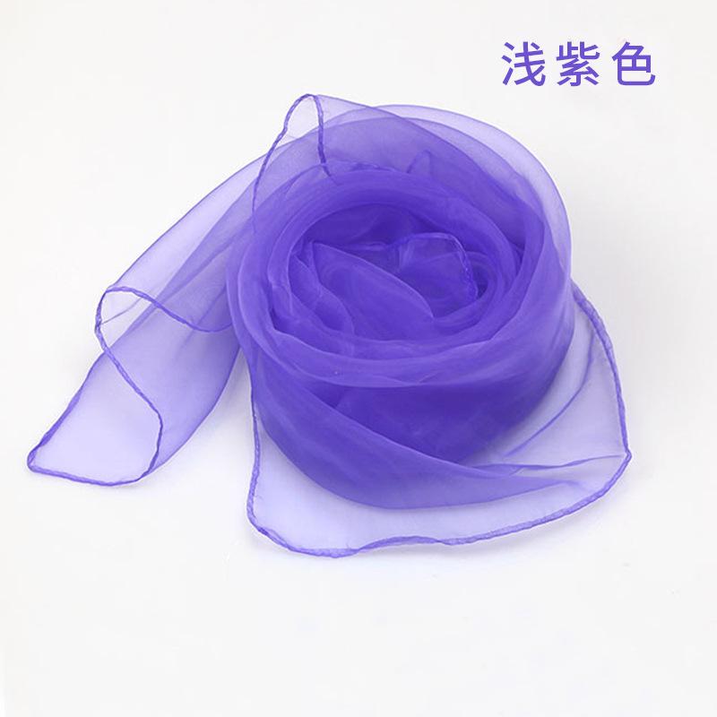 Solid Color Chiffon Small Silk Scarf Performance Dance New Style Small Square Scarf Candy Color Silk Scarf Windproof Scarves