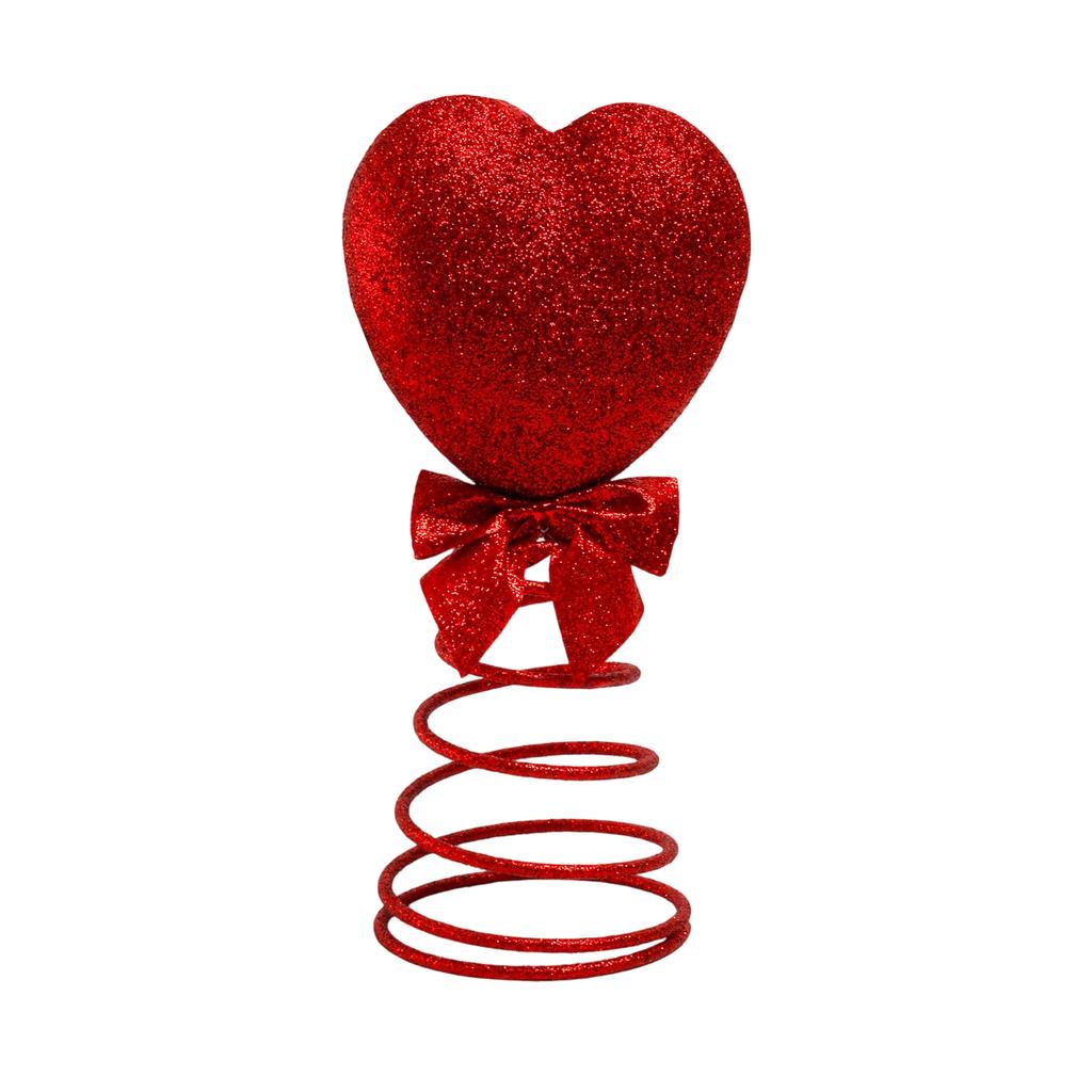 Valentinstag Dekorationen: Baumspitze Stern, 6-Zoll Herzförmiger Baumspitze Stern, Geeignet für Hochzeiten, Babyparty-Zubehör und Geschenke.