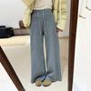 2025 Winter Korean High-Waisted Micro-Flare Pants: Versatile, Loose, Age-Reducing Women's Straight-Leg Trousers