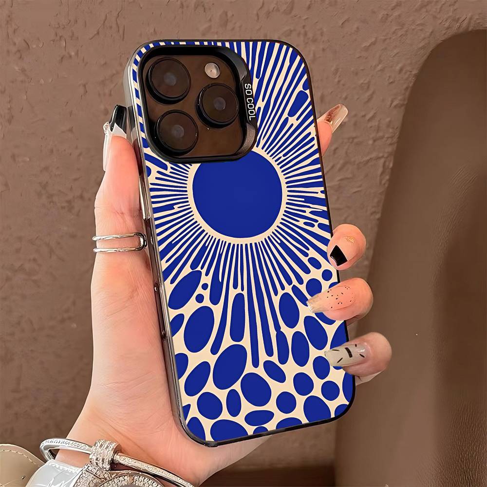 Retro Daisy Floral Summer Trendy phone case for iPhone 17 17Air 16 15 14 13 12 11 Pro Max Plus Colorful Silver