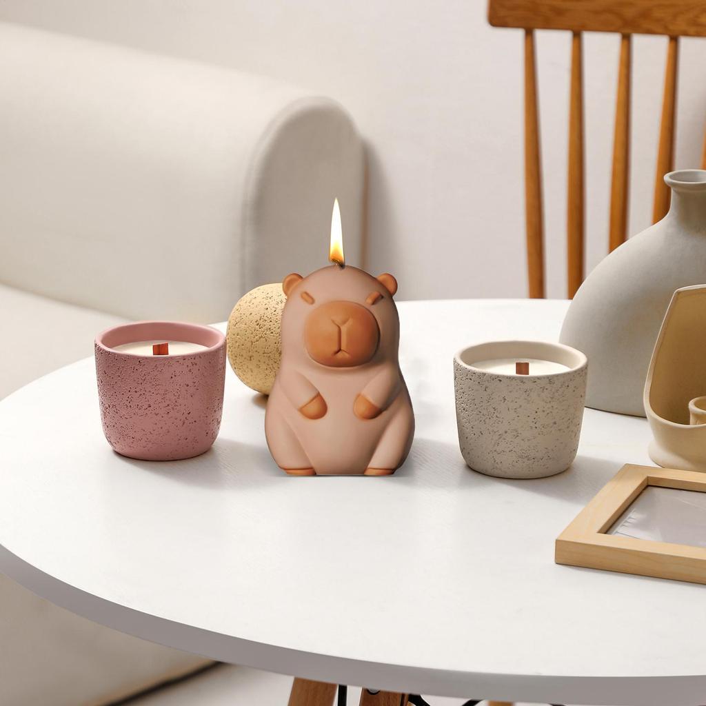 Reusable Silicone Animal Molds 3D Capybara Resin Mold Non-Stick Flexible Animal Mould For DIY Ice Cream Cake Pudding Crafting