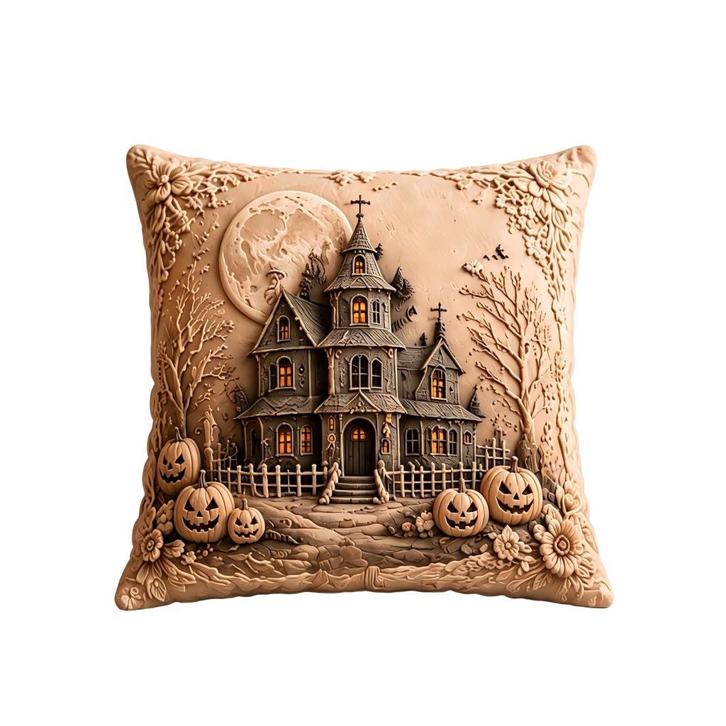 Halloween 3D Embossed Cover for Couch, Bed and Sofa - Decorative Holiday Party Home Decor