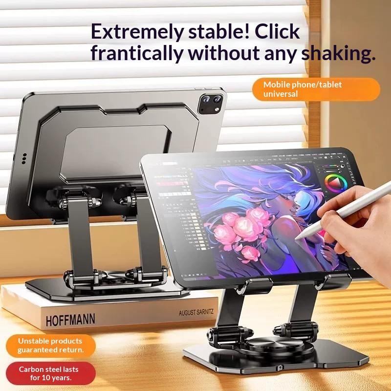 360° Rotatable Tablet Stand Adjustable Foldable Desktop Stand Holder Compatible For 4.7-12 Inch Pro/Air/Min Laptop Tablet