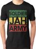 Soldier of Jah Army T Shirt Jamaica Marley Rasta Lion Weed High Black
