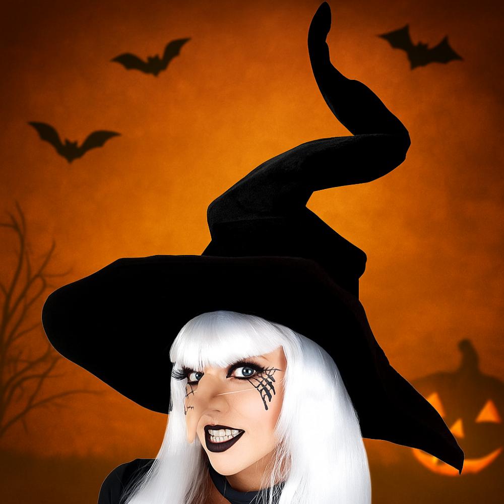 Baroque Baroque Witch Hat Velvet Cloth Wizard Cap Portable Halloween Witch Hat Night Club