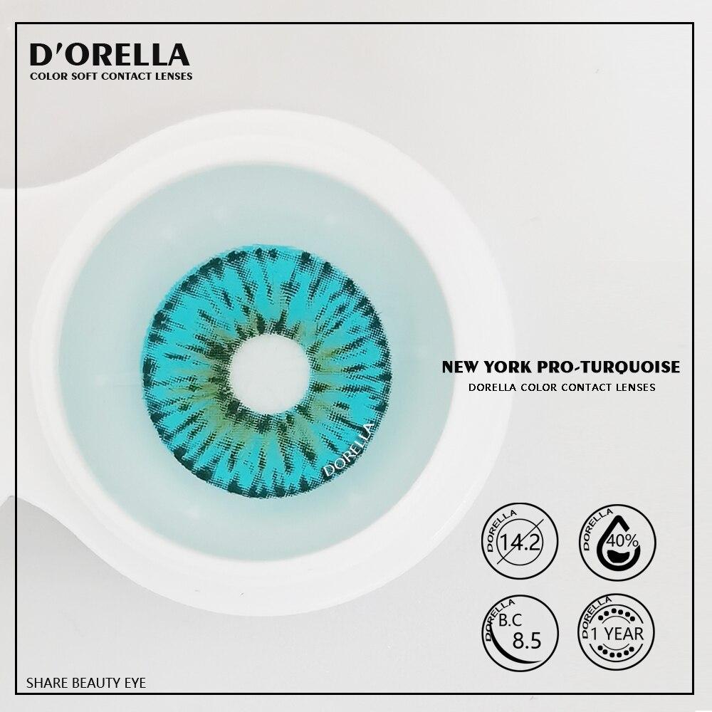 DORELLA 1 Pair (2pcs) NEW Fashion Lenses New York Color Soft Cosplay Contact Lenses for Eyes