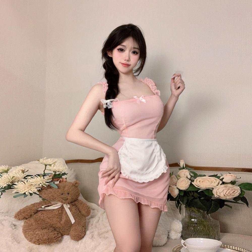 Domila Lingerie Cosplay Maid Pure and Cute Japanese Pure Maid Sexy Sweet Suspender Skirt