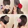 1/2/6pcs Stereoscopic Rose Flower Hair Clip Fpr Women Elegant Back of The Head Hair Shark Clip able Girl Hair Accessories