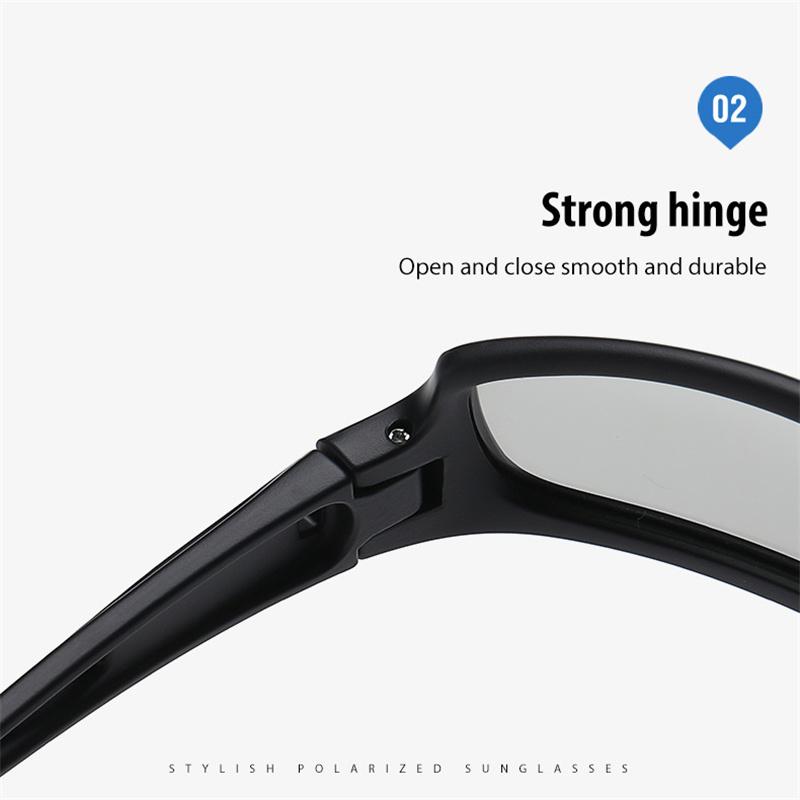 Herrenmode Photochrome Polarisierte Sonnenbrille Markendesign Sport Sonnenbrille für Herren Geschenke