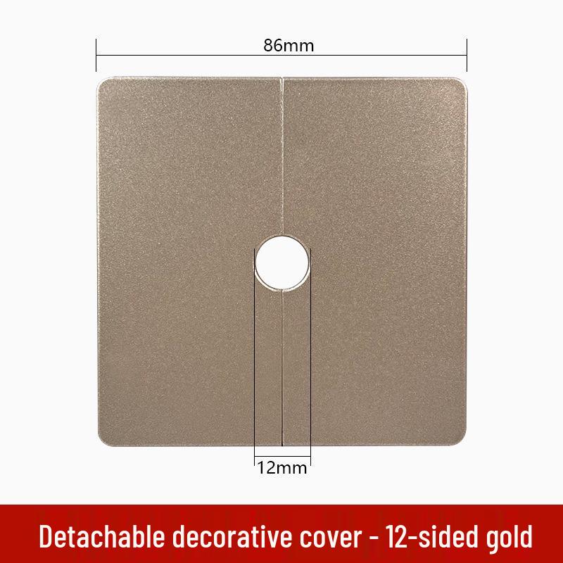 Square Detachable Cable Hole Cover Plate – Adhesive Decorative Wall Plug with Buckle for TV.