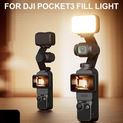 Portable Fill Light For DJI Osmo Pocket 3 3-Color Temperature Rechargeable LED Light For Vlogging Video Recording Photography
