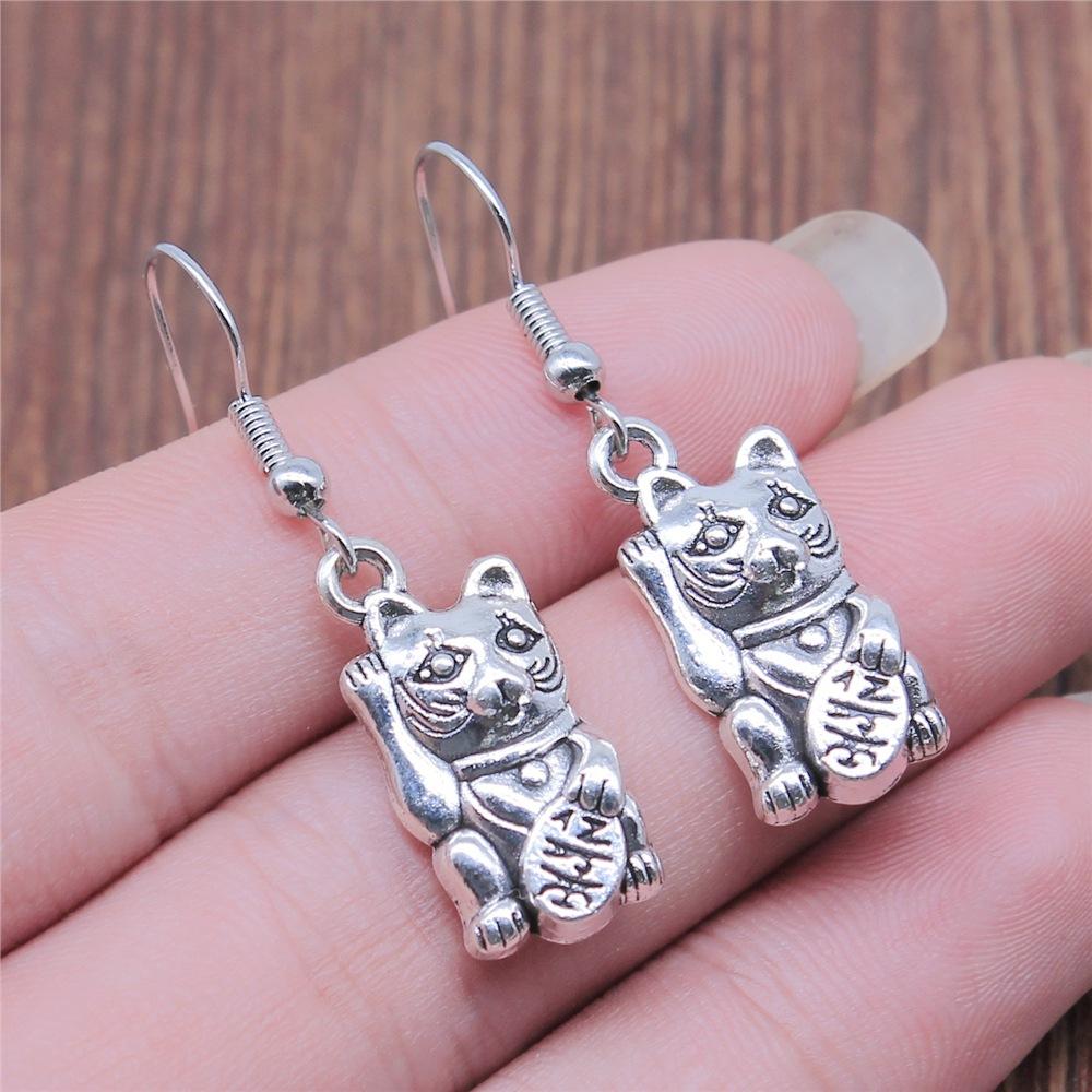 50 Styles Animal Pendant Dangle Earrings Drop Earrings Antique Silver Color Plated Unicorn Horse Elephant Snake Tiger Earrings