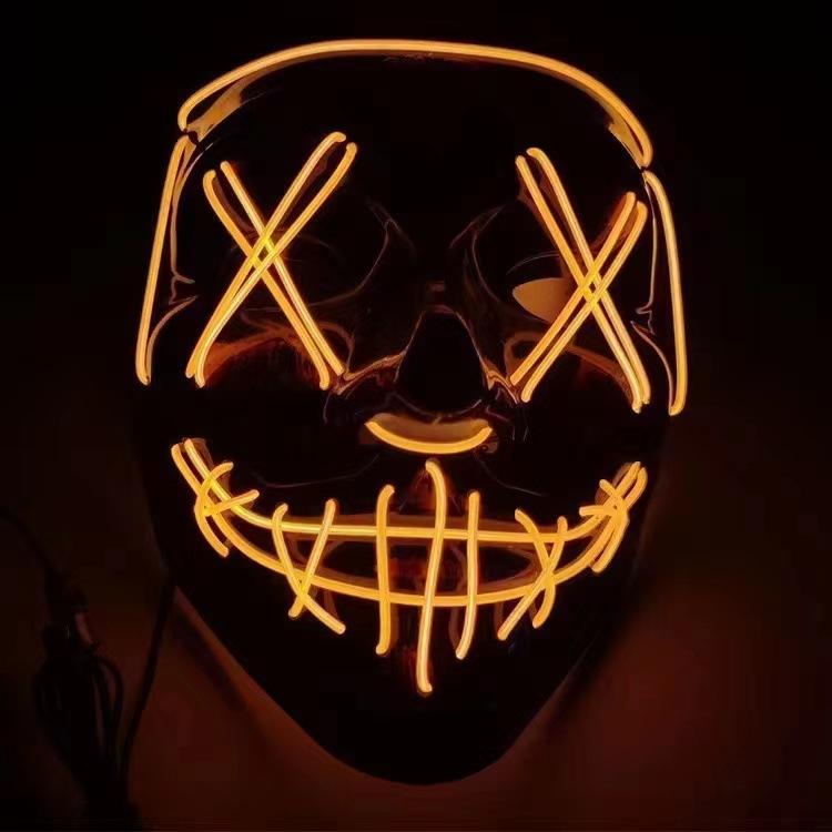 Multi Style Glowing LED Purge Mask Professional Wireless Luminous Party Mask Flashing Decorative Headgear Masker For Halloween