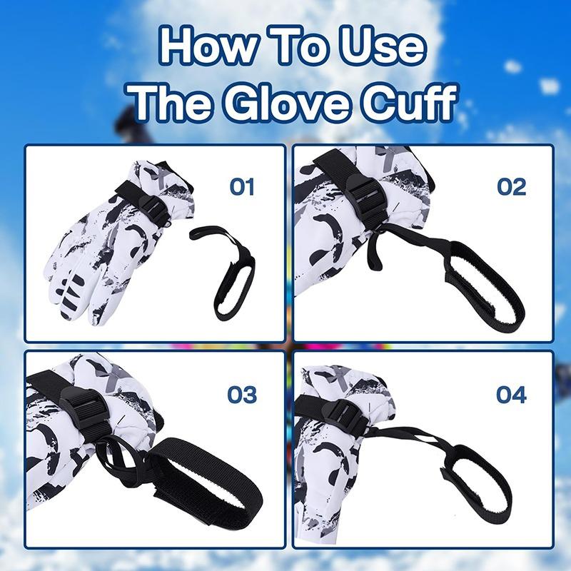 2/4pcs Elastic Wrist Straps for Ski Gloves Adjustable Ski Glove Lead for Men and Women Sport Skiing Glove Anti-loss Strap