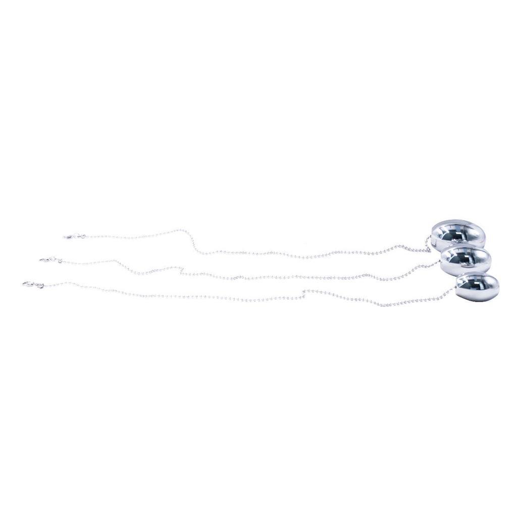 Adult Anal Toys: Metal Bead and Chain Plugs, Rear Entry Plugs for Male & Female, with Leash Attachment