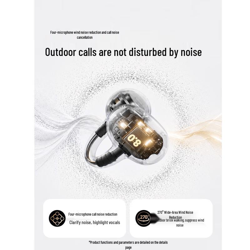 Sennar S8S Ultra AI Open-Ear Clip-On Bluetooth Earbuds