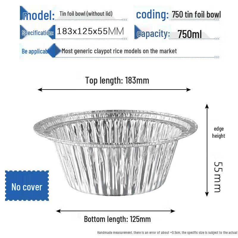 Homeglen Disposable Aluminum Foil Takeaway Bowls