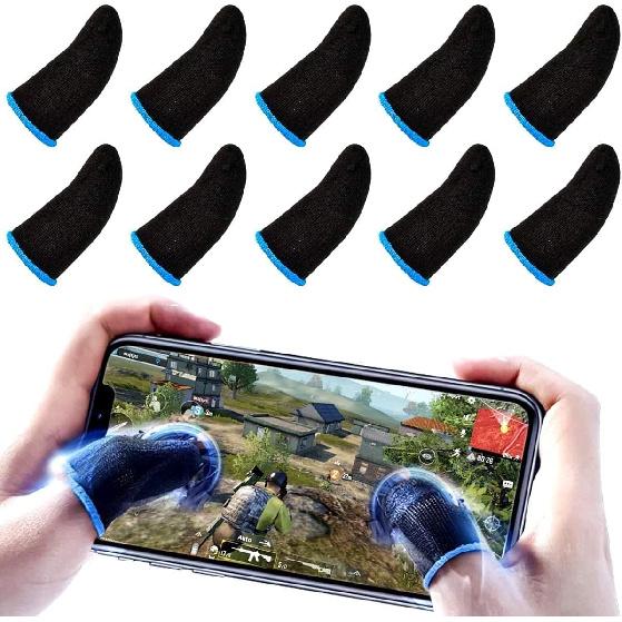 Finger Sleeves for Gaming | PUBG Finger Sleeve for Mobile Gaming | Gamer Gloves | Dedales para Dedos Gamer | Pack of 10
