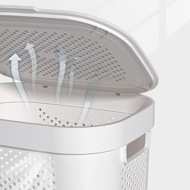 Large Capacity Laundry Hamper with Lid - Dirty Clothes Storage Basket for Bathroom