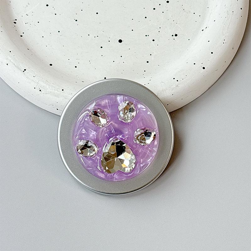 Rhinestone Magnetic Retractable Phone Holder with MagSafe, Foldable Desktop Support, Japanese Korean Style