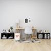 TV Stands (Set of 4) High Gloss Grey 37 X 35 X 37 Cm Engineered Wood
