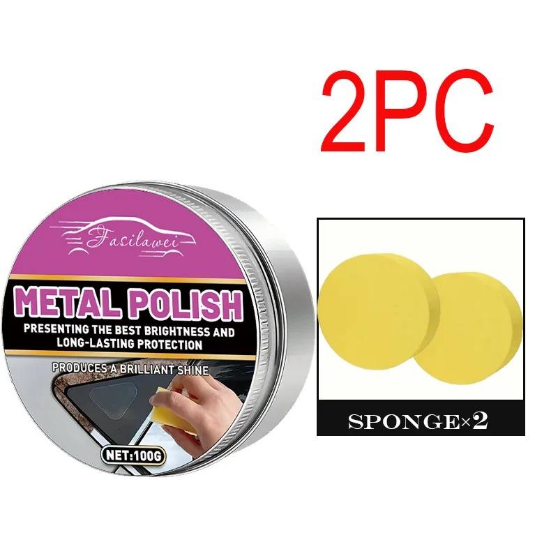A Restoration Paste for Chrome Parts of Vehicles, Designed for Renewing Oxidized Chrome Trim And Emblems, Comes with a Sponge