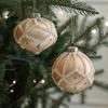 3Pcs Champagne Gold Christmas Balls Elegant Glass Ornaments for Tree Decoration Christmas Baubles Luxury Home Party Winter New