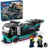 LEGO City Race Car and Transporter Toy Set for Kids Ages 6-9 Building Blocks Vehicle Playset 60406