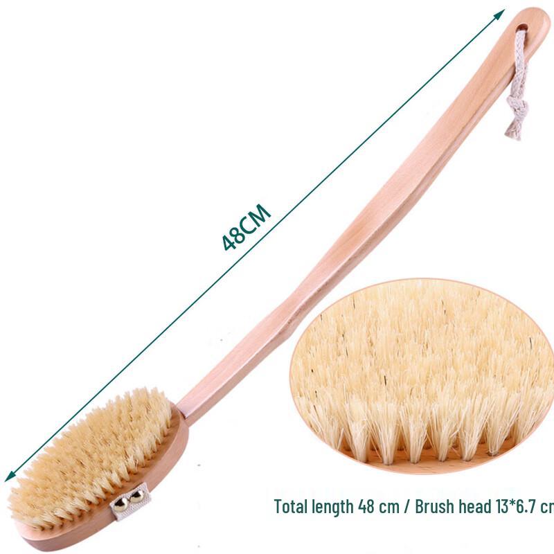 Long-Handle Beechwood Bath Brush