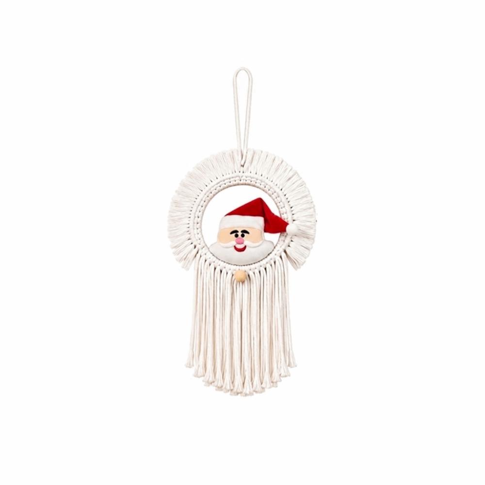 Round Shape Santa Claus Wall Hanging 20x30cm Santa Christmas Decoration Kids Room Decoration
