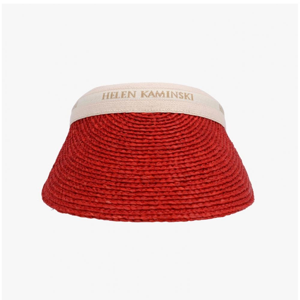Helen Kaminski Bianka Tropical Natural Logo Visor Sun Cap Hat50265