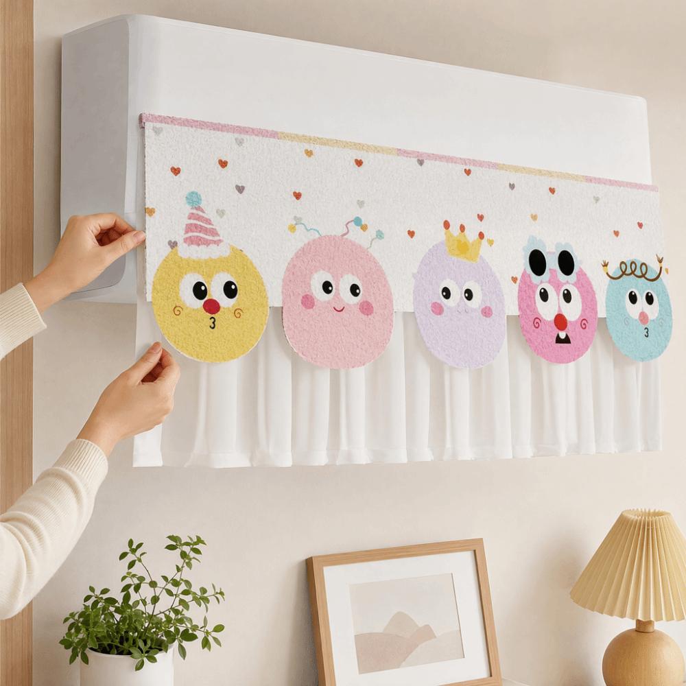 Anti-Direct Blowing AC Wind Deflector Curtain Self-Adhesive Air Outlet Cover  Bedroom
