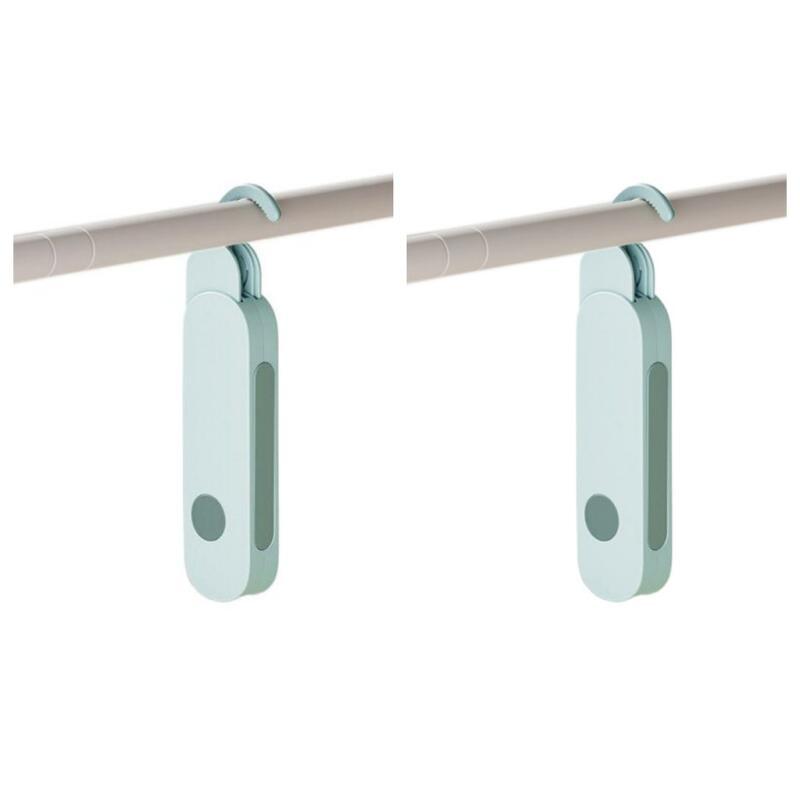2Pcs 7 Holes Portable Folding Clothes Drying Rack - Travel Essentials For Laundry Collapsible With Hook - Clothes Rack RV Essentials