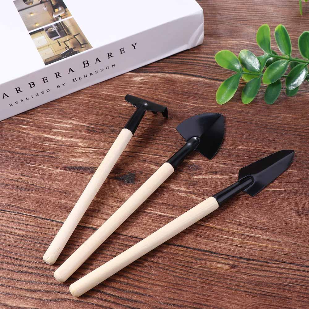 Multifunctional Bonsai Tools Wooden Handle For Flower Pots Small Rake Shovel Garden Shovel Spade