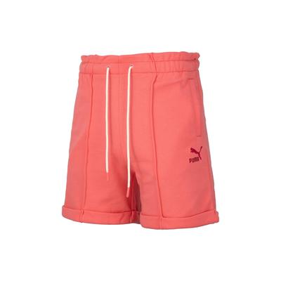 Einfarbige Schnür-Gerade Freizeitshorts Damenshorts Herzrot 623256-63
