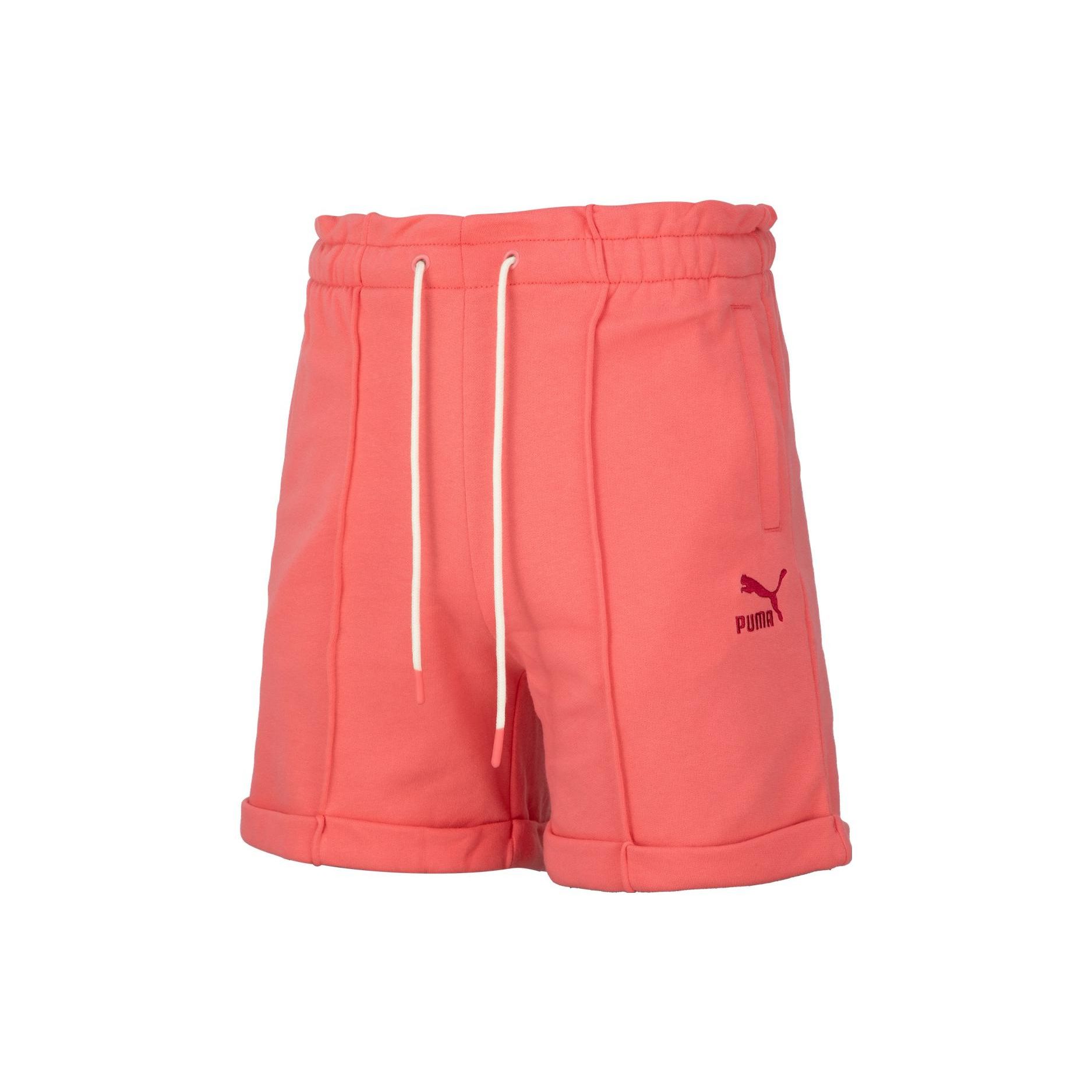 

Puma Solid Color Lace-Up Straight Casual Shorts Women shorts Heart-Red 623256-63 L