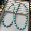 High-End Retro 12M Turquoise Necklace, Fashionable And Simple Design, Neck Chain, Niche Jewelry, Collarbone Chain For Women
