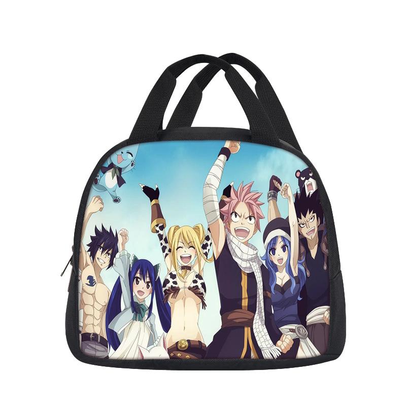 Fairy Tail Cartoon Handbag Insulated Lunch Bag School Bags and Girls Best Gift Stationery Suitable for Juice and Food