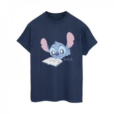 Camiseta de Algodão Boyfriend para Leitura deitada para Mulheres/Senhoras