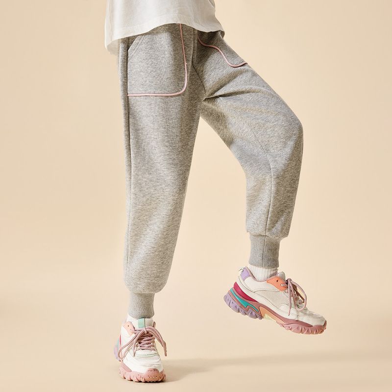 Hello Kitty Girls' Spring Cropped Pants 2024 Model for Older Children, Spring and Autumn Casual Sweatpants, Thin Style