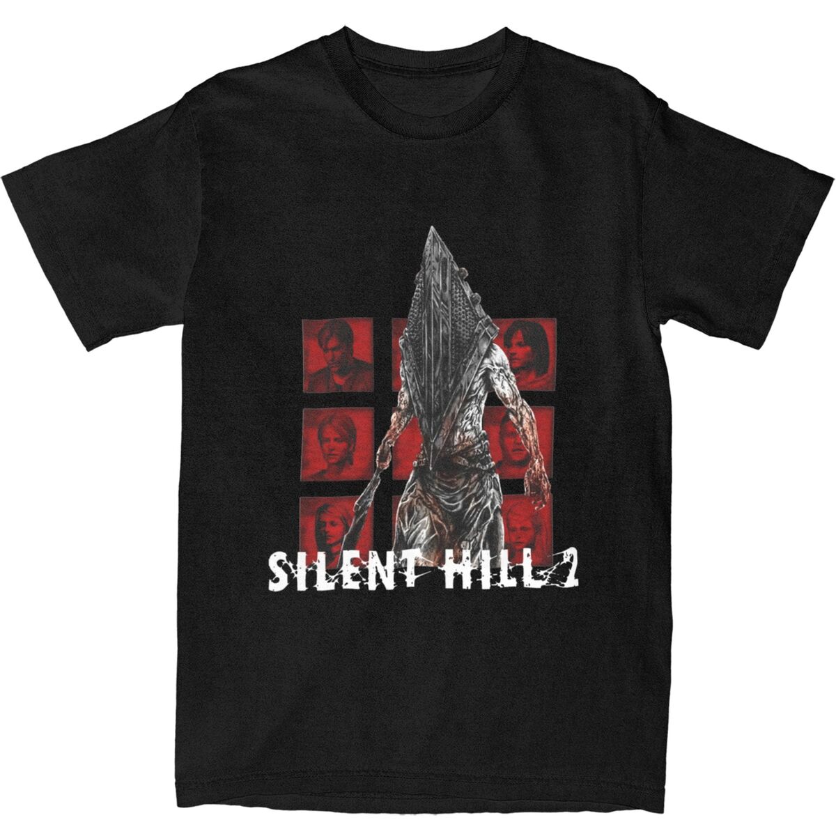 

Silent Hill 2 Ужас Пирамида Футболка Игра Модные Крутые Футболки С Коротким Рукавом Забавные Топы Летние Чистый Хлопок Круглый Вырез 6XL Футболки S разноцветный